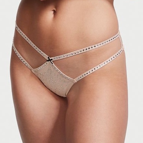 NWT Victoria’s Secret Dream Angels Strappy Satin Shine Cheekini Panty - Picture 5 of 8